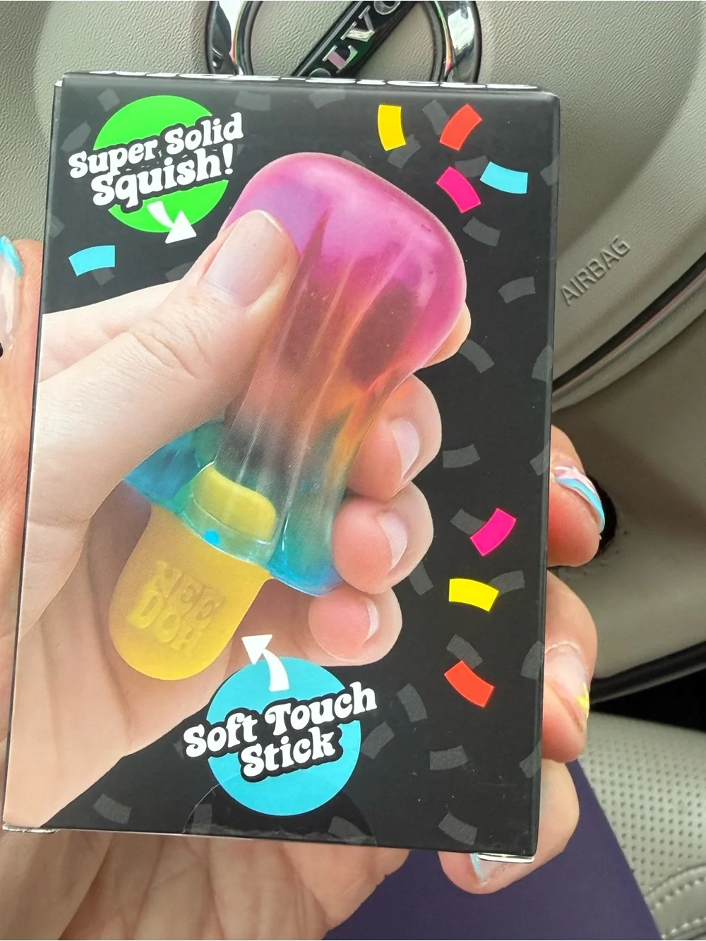 NeeDoh Rainbow Popsicle Super Solid Squish Toy - Multicolor